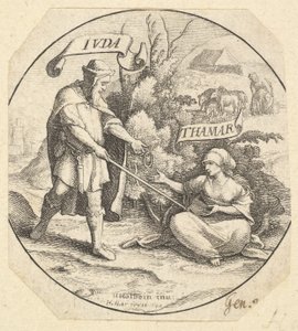 Juda a Támar, 1640. od Wenceslaus Hollar
