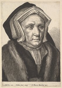 Lady Mary Butts, 1649. od Wenceslaus Hollar