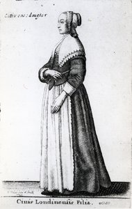 Dcera londýnského občana, 1643 od Wenceslaus Hollar