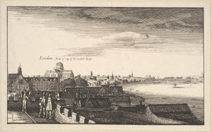 Londýn z Arundel House, kopie, 17. století. od Wenceslaus Hollar