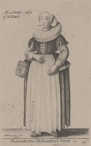 Marchants Wife of Holland (Manželka holandského obchodníka) od Wenceslaus Hollar