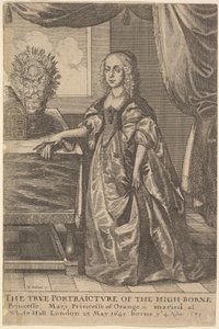 Marie, princezna z Orange, 1625-77. od Wenceslaus Hollar