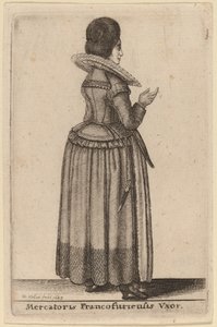 Manželka frankfurtského obchodníka od Wenceslaus Hollar