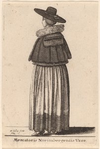 Manželka norimberského obchodníka od Wenceslaus Hollar