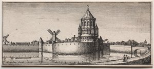 Městská brána s vodním příkopem, 1676. od Wenceslaus Hollar