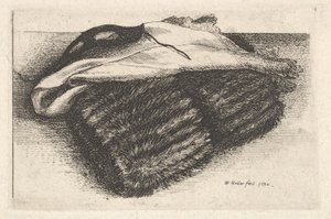 Rukávník, bílý šátek a maska, 1642. od Wenceslaus Hollar