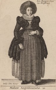 Žena ze Štrasburku. od Wenceslaus Hollar