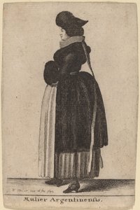 Argentinská žena od Wenceslaus Hollar