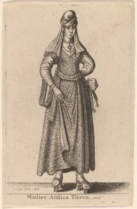 Žena tureckého dvora od Wenceslaus Hollar