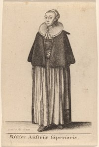 Žena z Horního Rakouska od Wenceslaus Hollar