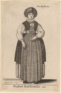 Žena z Basileje od Wenceslaus Hollar