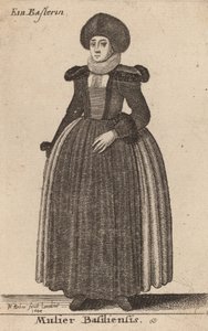 Žena z Basileje, 1644 od Wenceslaus Hollar