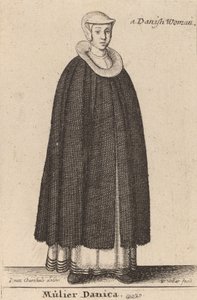 dánská žena. od Wenceslaus Hollar