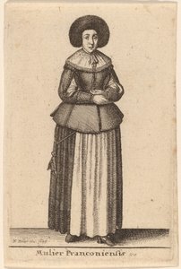 Francká žena od Wenceslaus Hollar