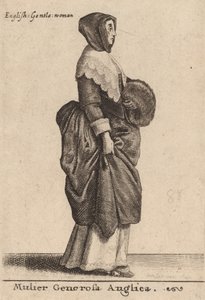 Anglická urozená žena, 1642 od Wenceslaus Hollar