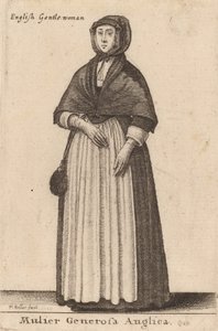 Anglická urozená žena, 1643 od Wenceslaus Hollar