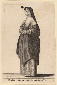 Štědrá žena z Kolína nad Rýnem od Wenceslaus Hollar