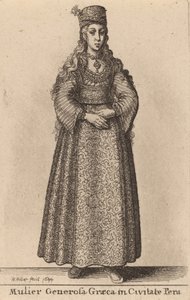 Urozená Řeka ve městě Pera, 1644 od Wenceslaus Hollar
