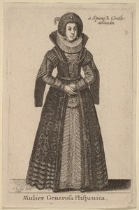Španělská šlechtična od Wenceslaus Hollar