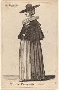 Žena z Prahy od Wenceslaus Hollar