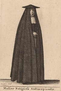 Zbožná žena z Antverp. od Wenceslaus Hollar