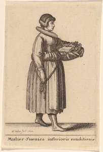 Švédská žena v podřadném stavu od Wenceslaus Hollar