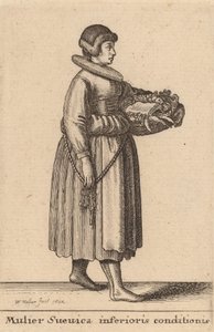 Švédka v horším stavu, 1642 od Wenceslaus Hollar