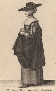 Žena z jihu, 1643 od Wenceslaus Hollar