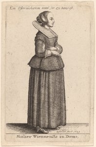 Žena z Vídně v domě od Wenceslaus Hollar