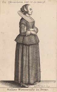 Žena z Vídně v domě, 1649 od Wenceslaus Hollar
