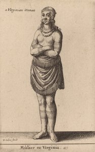 Žena z Virginie. od Wenceslaus Hollar