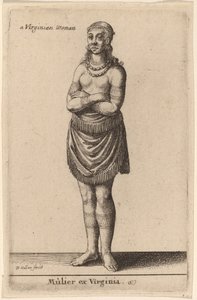 Žena z Virginie od Wenceslaus Hollar
