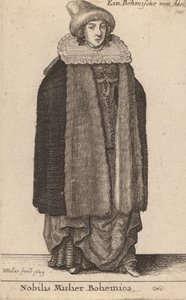 Slavná česká žena, 1649 od Wenceslaus Hollar