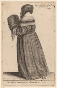 Urozená žena z Brabantska od Wenceslaus Hollar