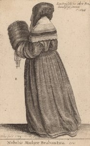 Vznešená žena Brabantica, 1649 od Wenceslaus Hollar