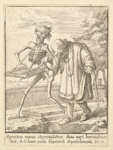 Starý muž, z Tance smrti, 1651. od Wenceslaus Hollar