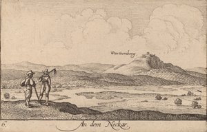 Na Neckaru, 1635. od Wenceslaus Hollar
