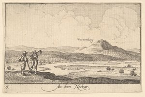 Na Neckaru, 1635. od Wenceslaus Hollar