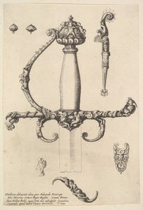 Ozdobná jílec meče, 1642. od Wenceslaus Hollar