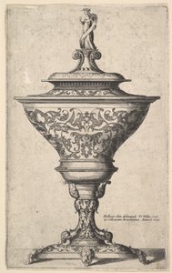 Zdobený pohár na nohách masek, 1645. od Wenceslaus Hollar