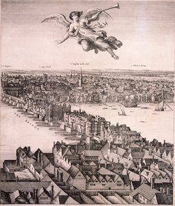 Panoramatický výhled na Londýn, c1670 od Wenceslaus Hollar