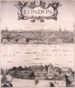 Panoramatický výhled na Londýn, c1670 od Wenceslaus Hollar