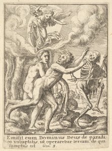 Ztracený ráj, z Tance smrti, 1651. od Wenceslaus Hollar