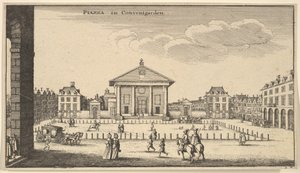 Piazza v Covent Garden, ca. 1647. od Wenceslaus Hollar
