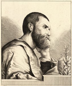 Portrét Pietra Aretina jako mladého muže kolem roku 1650 od Wenceslaus Hollar