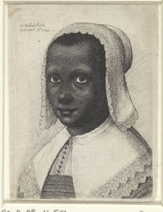 Portrét mladé černošky, 1645 od Wenceslaus Hollar