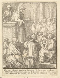 Kazatel, z tance smrti, 1651. od Wenceslaus Hollar