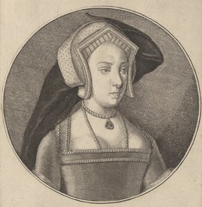 Princezna Mary, dcera anglického krále Jindřicha VIII., 1647. od Wenceslaus Hollar