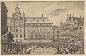 Vyhlášení smlouvy Munster, 1648. od Wenceslaus Hollar