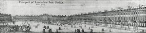Prospect of Lincolns Inn Fields, kolem roku 1650 od Wenceslaus Hollar